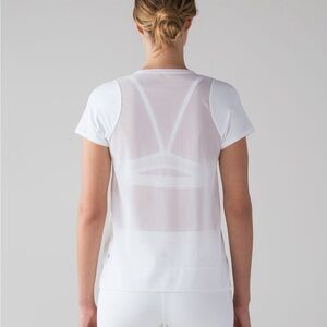 Lululemon Mind Over Miles Short Sleeve DISCOLORED size 8 #0124